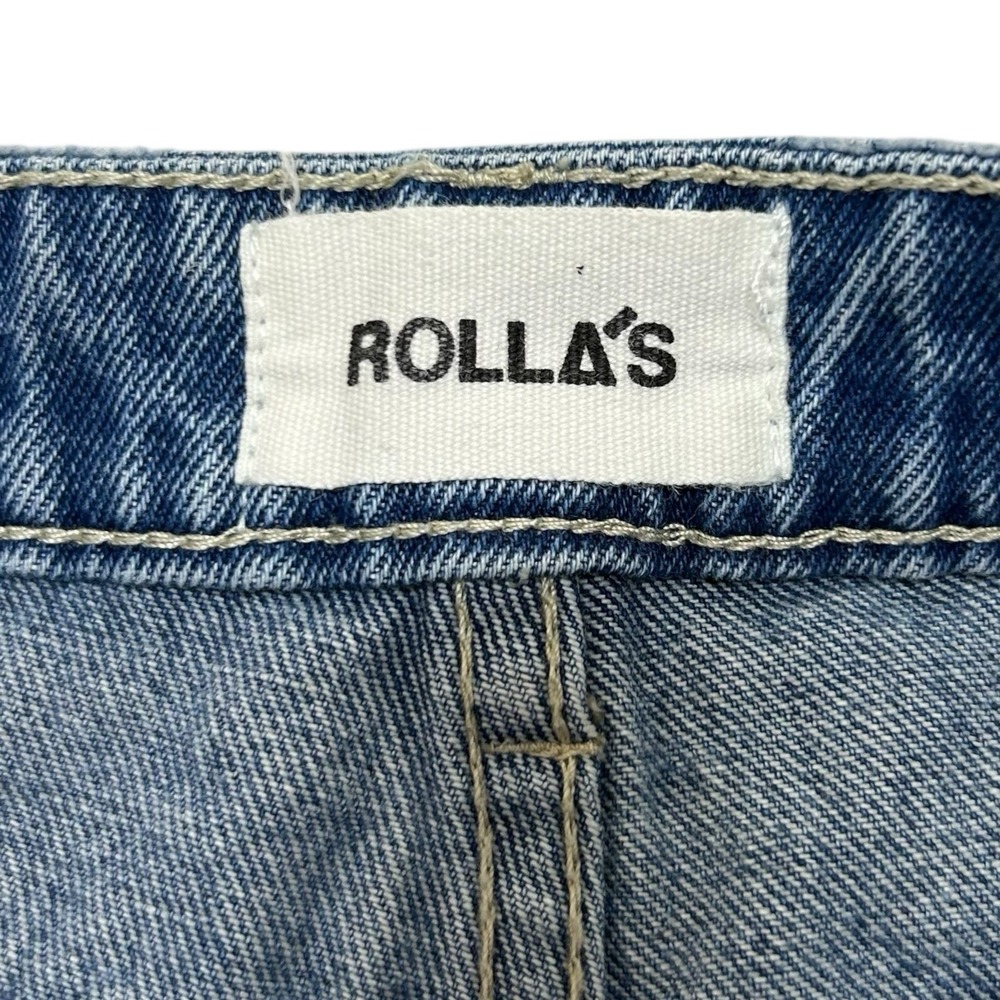 ROLLA'S Cropped Straight Jeans Womens Sz 26 AU 8‎ Distressed Ripped High Rise - Picture 6 of 10